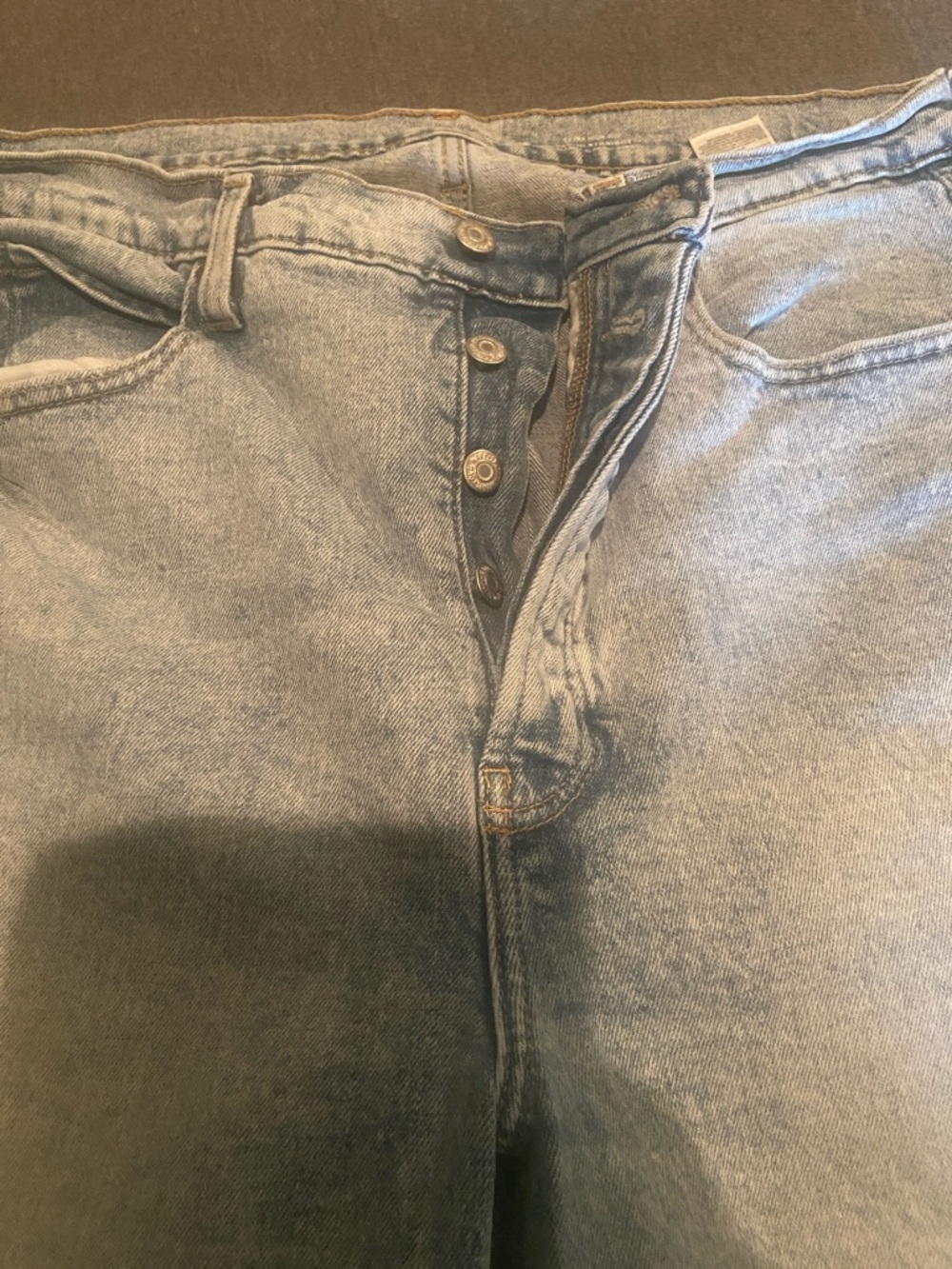 Old Navy Light Blue Relaxed Fit Jeans - Button Fly